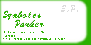 szabolcs panker business card